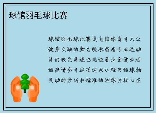 球馆羽毛球比赛
